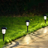 Black Solar Outdoor Bollard Light for Garden